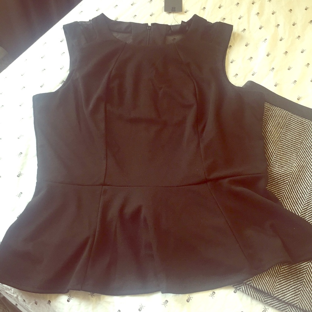 Mossimo XL black peplum top